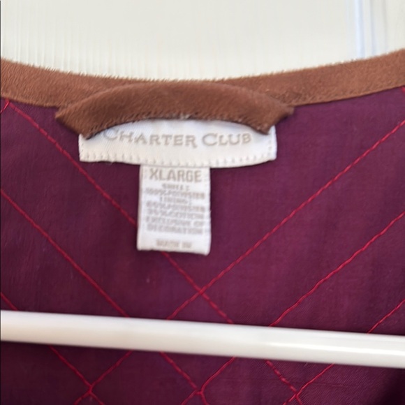 Charter Club Red Utility Jacket with Structured Silhouette - Picture 2 of 4